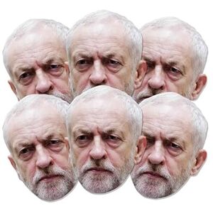 STAR CUTOUTS Jeremy Corbyn Cardboard Face Mask Pack of 6 STAR CUTOUTS Jeremy Corbyn Cardboard Face Mask Pack of 6