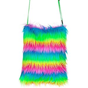 W WIDMANN MILANO Party Fashion WIDMANN 09817 Plush Handbag for Adults Women, Neon, Disco, 80s, 60s, Hippie, Pride, Carnival, Theme Parties, Rainbow Color W WIDMANN MILANO Party Fashion WIDMANN 09817 Plush Handbag for Adults Women, Neon, Disco, 80s, 60s, Hippie, Pride, Carnival, Theme Parties, Rainbow Color