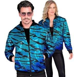 W WIDMANN MILANO Party Fashion Widmann Party Fashion Bomber Jacket, Blue Waves, Sequin Jacket, Vest, Party Outfit, Disco W WIDMANN MILANO Party Fashion Widmann Party Fashion Bomber Jacket, Blue Waves, Sequin Jacket, Vest, Party Outfit, Disco
