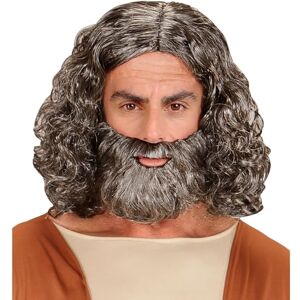 W WIDMANN MILANO Party Fashion Widmann 11009356 Men’s Biblical Pirate or Renaissance Wig & Beard Set – Curly Costume Hairpiece for Adults – Ideal Fancy Dress Accessory for Christmas, Carnival, Nativity & Historical Characters W WIDMANN MILANO Party Fashion Widmann 11009356 Men’s Biblical Pirate or Renaissance Wig & Beard Set – Curly Costume Hairpiece for Adults – Ideal Fancy Dress Accessory for Christmas, Carnival, Nativity & Historical Characters