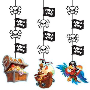 Creative Labs Converting PC340099 Treasure Island Pirate Theme Hanging Cutout, 40.2"-3 Pcs, Multi-Colored, 32 in, 3 ct