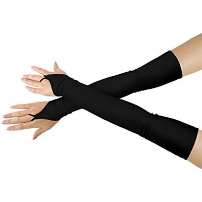 lucky baby store Girls' Boys' Adults' Halloween Makeup Fingerless Over Elbow Cosplay Costume Gloves (black) lucky baby store Girls' Boys' Adults' Halloween Makeup Fingerless Over Elbow Cosplay Costume Gloves (black)