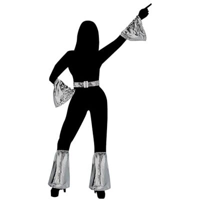 HENBRANDT Adult 5-Piece Dancing Queen Costume Accessory Set Silver Sequin 70s Disco Diva Fancy Dress Arm & Leg Flounces, Elasticated Belt One Size Party Outfit HENBRANDT Adult 5-Piece Dancing Queen Costume Accessory Set Silver Sequin 70s Disco Diva Fancy Dress Arm & Leg Flounces, Elasticated Belt One Size Party Outfit