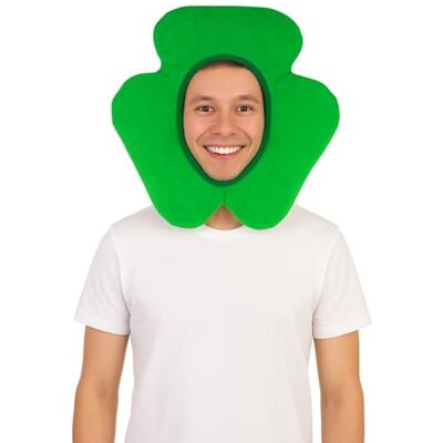 HENBRANDT Single Adult Irish Clover Shamrock Head Novelty Hat Three-Leaf Clover St Patrick’s Day Headgear Photo Prop Cosplay Headwear Unisex Fancy Dress Costume Accessory for Men and Women HENBRANDT Single Adult Irish Clover Shamrock Head Novelty Hat Three-Leaf Clover St Patrick’s Day Headgear Photo Prop Cosplay Headwear Unisex Fancy Dress Costume Accessory for Men and Women