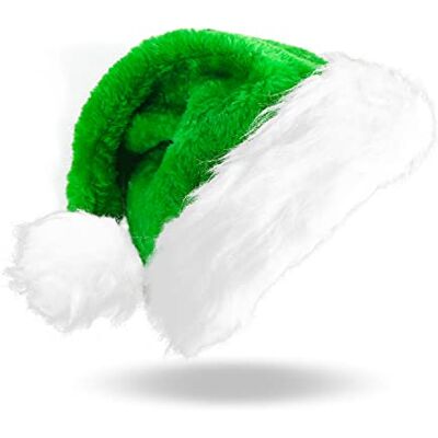 VEYLIN Father Christmas Hat Green Santa Hats Large for Adults Men Women Thickened Warm Christmas Party Hats VEYLIN Father Christmas Hat Green Santa Hats Large for Adults Men Women Thickened Warm Christmas Party Hats