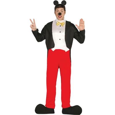 FIESTAS GUIRCA Adult Mouse Fancy Dress (38-40/M) Jacket, Tail, Headband, Bow Tie, Trousers and Chest Piece Animal Costumes for Halloween, Carnival and Fancy Dress Parties Men Black and Red FIESTAS GUIRCA Adult Mouse Fancy Dress (38-40/M) Jacket, Tail, Headband, Bow Tie, Trousers and Chest Piece Animal Costumes for Halloween, Carnival and Fancy Dress Parties Men Black and Red
