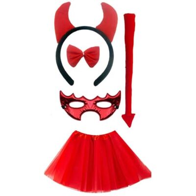 yanwuwa Halloween Devil Costume Accessory Set with Bendable, 5 piece set yanwuwa Halloween Devil Costume Accessory Set with Bendable, 5 piece set