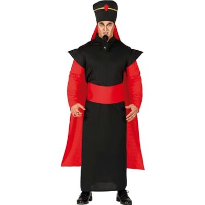 FIESTAS GUIRCA Desert Villain Fancy Dress Costume Adult (XL) Cape, Belt, Hat and Tunic Desert Prince Costumes for Halloween, Carnival and Fancy Dress Parties Men Black and Red FIESTAS GUIRCA Desert Villain Fancy Dress Costume Adult (XL) Cape, Belt, Hat and Tunic Desert Prince Costumes for Halloween, Carnival and Fancy Dress Parties Men Black and Red