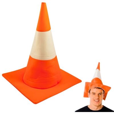 Navoys Traffic Cone Hat Unisex Party Hats for Adults, Hen and Stag Do Party Accessories, Silly Funny Novelty Hat, Orange and White Fancy Dress Road Cone, Halloween Costumes Navoys Traffic Cone Hat Unisex Party Hats for Adults, Hen and Stag Do Party Accessories, Silly Funny Novelty Hat, Orange and White Fancy Dress Road Cone, Halloween Costumes