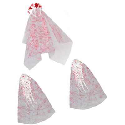 MLOEVF Halloween Bloody Veil Headband Adjustable Mesh Headpiece with Skull Floral Decors for Costume Outfits Parties Halloween Party Focal Accessory MLOEVF Halloween Bloody Veil Headband Adjustable Mesh Headpiece with Skull Floral Decors for Costume Outfits Parties Halloween Party Focal Accessory