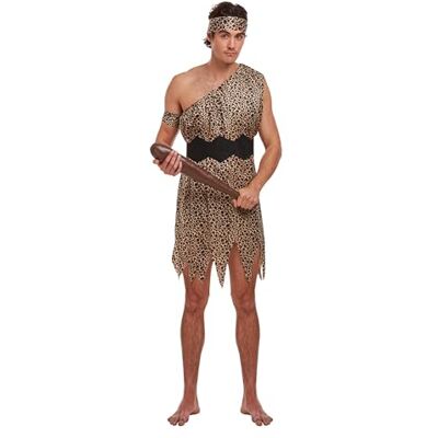 HENBRANDT Caveman Adult Fancy Dress Costume (Brown) HENBRANDT Caveman Adult Fancy Dress Costume (Brown)