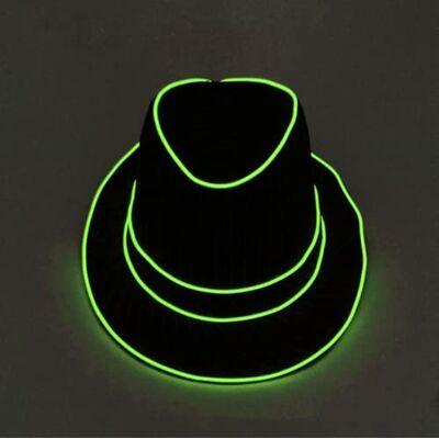 HULA LED Party Hat, LED Disco Top Hat Light Up Hat Flashing Novelty Funky Disco Top Hat for Party Women and Men (Clear Green) HULA LED Party Hat, LED Disco Top Hat Light Up Hat Flashing Novelty Funky Disco Top Hat for Party Women and Men (Clear Green)