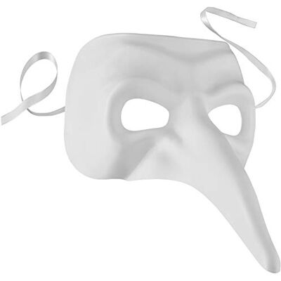 dressforfun 900890 Unisex Venetian Half Mask, Satin Ribbon Ties, Costume Halloween Carnival (White Nr. 303555) dressforfun 900890 Unisex Venetian Half Mask, Satin Ribbon Ties, Costume Halloween Carnival (White Nr. 303555)