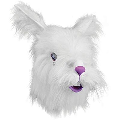 Bristol Novelty BM367 Rabbit Plus White Fur Mask, One Size Halloween Bristol Novelty BM367 Rabbit Plus White Fur Mask, One Size Halloween