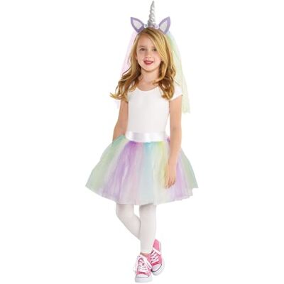 amscan TUTU-UNIC-ML Girls Pastel Rainbow Unicorn amscan TUTU-UNIC-ML Girls Pastel Rainbow Unicorn