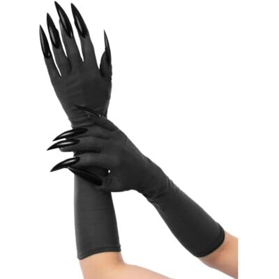 Smiffys Black Cat Gloves with Black Claws Smiffys Black Cat Gloves with Black Claws