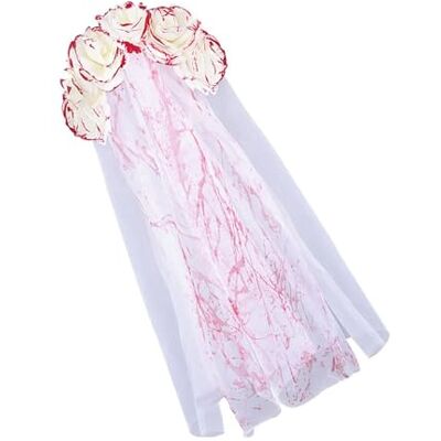 CIOGMZQ Bloody Halloween Phantoms Veil for Party Women Halloween Phantoms Bride Veil Costume Accessories Dark Series Bloody Bride Veil Headband for Party CIOGMZQ Bloody Halloween Phantoms Veil for Party Women Halloween Phantoms Bride Veil Costume Accessories Dark Series Bloody Bride Veil Headband for Party