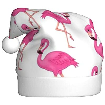 AROONS Pink Flamingo Christmas Hat Adults Unisex Xmas Hat Santa Hat For Christmas Holiday Party New Year AROONS Pink Flamingo Christmas Hat Adults Unisex Xmas Hat Santa Hat For Christmas Holiday Party New Year