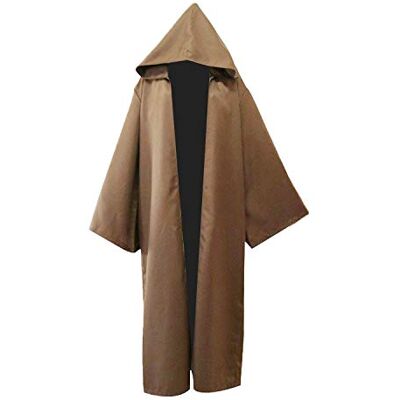 JIAHG Halloween Jedi Warrior Hooded Cloak Black Wizard Vampire Robe Medieval Knight Cloak Adult Gothic Costume Cape with Hood Fancy Dress Witch Mantle Cosplay Outfit for Men Women JIAHG Halloween Jedi Warrior Hooded Cloak Black Wizard Vampire Robe Medieval Knight Cloak Adult Gothic Costume Cape with Hood Fancy Dress Witch Mantle Cosplay Outfit for Men Women