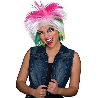 Bristol Novelty Womens 80s Pop Icon Multicolor Wig (1 Pc.) Vibrant Design, Perfect for Costume Parties, Cosplays, Music Festivals, & Retro-Themed Events Halloween Bristol Novelty Womens 80s Pop Icon Multicolor Wig (1 Pc.) Vibrant Design, Perfect for Costume Parties, Cosplays, Music Festivals, & Retro-Themed Events Halloween
