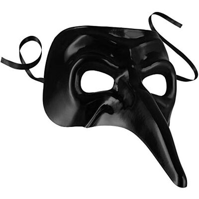 dressforfun 900890 Unisex Venetian Half Mask, Satin Ribbon Ties, Costume Halloween Carnival (Black Nr. 303554) dressforfun 900890 Unisex Venetian Half Mask, Satin Ribbon Ties, Costume Halloween Carnival (Black Nr. 303554)