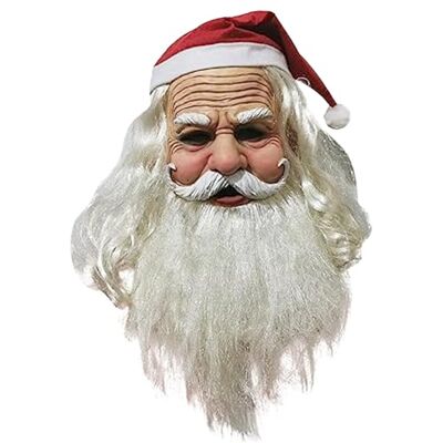 Peosaard Santa Beard, Santa Mask with Hat Realistic Free Size Full Beard Wrinkled Claus Mask Latex Simulation Christmas for Party Cosplay Costume, Christmas Peosaard Santa Beard, Santa Mask with Hat Realistic Free Size Full Beard Wrinkled Claus Mask Latex Simulation Christmas for Party Cosplay Costume, Christmas