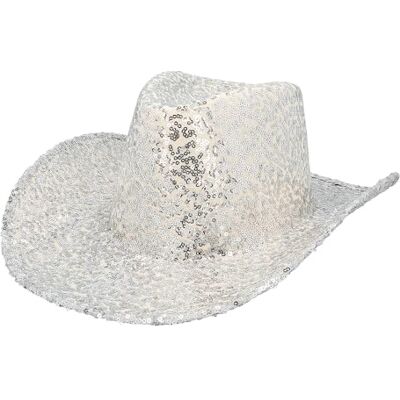 Boland Rodeo Party Cowboy Hat - Silver with Sequins Boland Rodeo Party Cowboy Hat - Silver with Sequins