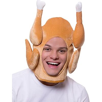 jokeshop Christmas Party Hats Novelty Selection Xmas Santa Elf Reindeer Festive Fancy Dress Adult Hat (Full Face Turkey Hat) jokeshop Christmas Party Hats Novelty Selection Xmas Santa Elf Reindeer Festive Fancy Dress Adult Hat (Full Face Turkey Hat)