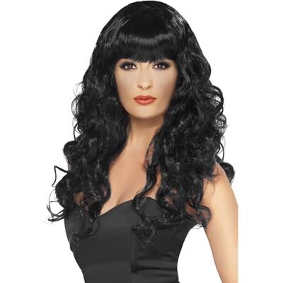 Smiffys Siren Wig Black Long Curly - Wig Smiffys Siren Wig Black Long Curly - Wig