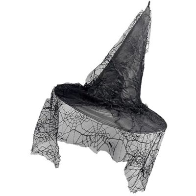 nkptedv Halloween Witch Hat, Sheer Veil Tulle for Women Soft and Unique, Delicate Black Retro, Suitable for Halloween Costume Cosplay Party, Fashion Enthusiasts nkptedv Halloween Witch Hat, Sheer Veil Tulle for Women Soft and Unique, Delicate Black Retro, Suitable for Halloween Costume Cosplay Party, Fashion Enthusiasts