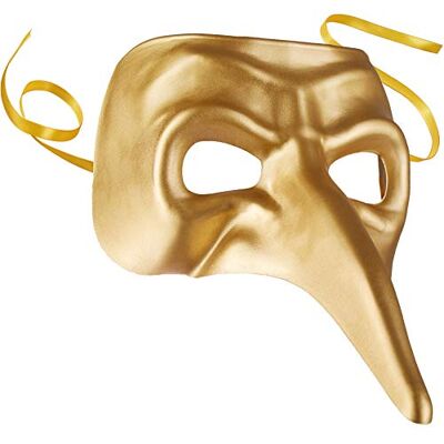 dressforfun 900890 Unisex Venetian Half Mask, Satin Ribbon Ties, Costume Halloween Carnival (Gold Nr. 303556) dressforfun 900890 Unisex Venetian Half Mask, Satin Ribbon Ties, Costume Halloween Carnival (Gold Nr. 303556)
