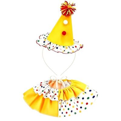 LWHZOFR Halloween Cosplay CostumeRole Play Clown Costume Accessory Set, Cone Hat Headband and Ruffled Collar for Party Dress Up, Photos and Stage Clown Accessories Role Play Costume Set Cone Hat Ruffle LWHZOFR Halloween Cosplay CostumeRole Play Clown Costume Accessory Set, Cone Hat Headband and Ruffled Collar for Party Dress Up, Photos and Stage Clown Accessories Role Play Costume Set Cone Hat Ruffle
