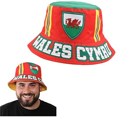 I LOVE FANCY DRESS Wales Bucket Hat – Featuring Welsh Flag and Cymru Print – Perfect Accessory for Football Fans World Cup Supporters Rugby Matches Welsh Pride Events Six Nations Headwear Costumes I LOVE FANCY DRESS Wales Bucket Hat – Featuring Welsh Flag and Cymru Print – Perfect Accessory for Football Fans World Cup Supporters Rugby Matches Welsh Pride Events Six Nations Headwear Costumes