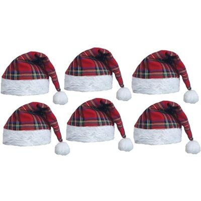 The Dragons Den Adults Royal Stewart Tartan Santa Hat Christmas Party Burns Night Hogmanay Novelty Fancy Dress Hat The Dragons Den Adults Royal Stewart Tartan Santa Hat Christmas Party Burns Night Hogmanay Novelty Fancy Dress Hat