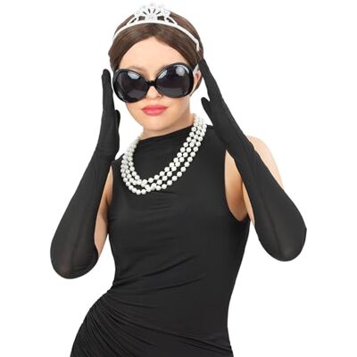 Smiffys Tiffany Diva Kit, Sunglasses Plastic Tiara, Pearl Necklace & Long Gloves, Icons & Idols Fancy Dress, Heros Dress Up Accessories Smiffys Tiffany Diva Kit, Sunglasses Plastic Tiara, Pearl Necklace & Long Gloves, Icons & Idols Fancy Dress, Heros Dress Up Accessories