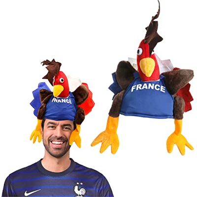 I LOVE FANCY DRESS French Cockerel Hat Rugby Fancy Dress Accessory for France Supporters, Six Nations and World Cup Sporting Events, Football and Rugby Fan Costume I LOVE FANCY DRESS French Cockerel Hat Rugby Fancy Dress Accessory for France Supporters, Six Nations and World Cup Sporting Events, Football and Rugby Fan Costume