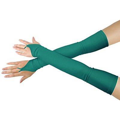lucky baby store Girls' Boys' Adults' Halloween Makeup Fingerless Over Elbow Cosplay Costume Gloves (Turquoise) lucky baby store Girls' Boys' Adults' Halloween Makeup Fingerless Over Elbow Cosplay Costume Gloves (Turquoise)