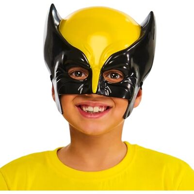 Rubies X-Men Wolverine kids half mask yellow and black costume accessory Rubies X-Men Wolverine kids half mask yellow and black costume accessory