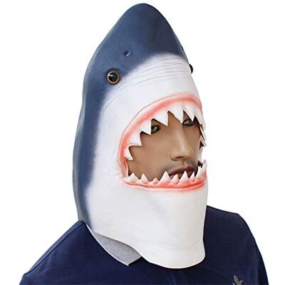 HAORONG Realistic Sea Animal Full Head Mask for Halloween Costume Party Carnival Cosplay Shark Mask Latex HAORONG Realistic Sea Animal Full Head Mask for Halloween Costume Party Carnival Cosplay Shark Mask Latex