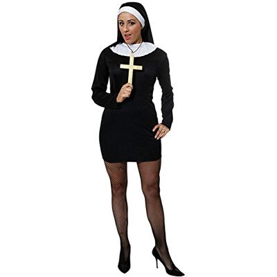 HENBRANDT Sexy Nun Adult Fancy Dress Costume Provocative Religious Theme Outfit for Halloween Parties, Carnival, Costume Events, Theatrical Performances One Size HENBRANDT Sexy Nun Adult Fancy Dress Costume Provocative Religious Theme Outfit for Halloween Parties, Carnival, Costume Events, Theatrical Performances One Size