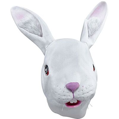 Bristol Novelty BM250 Rabbit Overhead Mask, White, One Size Halloween Bristol Novelty BM250 Rabbit Overhead Mask, White, One Size Halloween