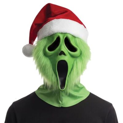 Fun World Ghost Face Grumpy Santa Mask Fun World Ghost Face Grumpy Santa Mask