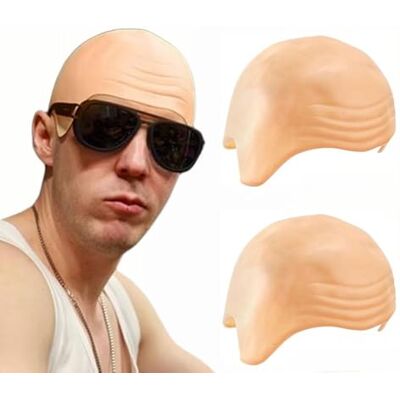 SDXCJY 2Pcs Latex Bald Cap for Adults,Adult men and women bald hats,hat costume accessory,suitable for halloween costumes, stage plays, movies, club activities, and cosplay. (Flesh color) SDXCJY 2Pcs Latex Bald Cap for Adults,Adult men and women bald hats,hat costume accessory,suitable for halloween costumes, stage plays, movies, club activities, and cosplay. (Flesh color)