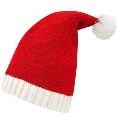 W WIDMANN MILANO Party Fashion Knitted Santa Hat Classic Santa hat in knitted look as a Christmas accessory for Advent, Christmas party and carnival W WIDMANN MILANO Party Fashion Knitted Santa Hat Classic Santa hat in knitted look as a Christmas accessory for Advent, Christmas party and carnival