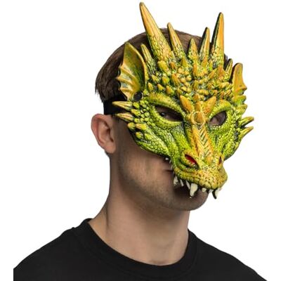 Boland 56742 Half Mask Dragon Mask with Realistic Design and Elastic Band for Costumes for Carnival, Halloween or a Theme Party Boland 56742 Half Mask Dragon Mask with Realistic Design and Elastic Band for Costumes for Carnival, Halloween or a Theme Party