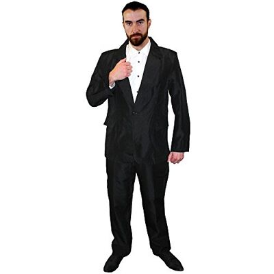 I Love Fancy Dress Adults Black Suit Costume - Small I Love Fancy Dress Adults Black Suit Costume - Small