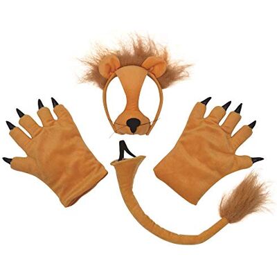 Bristol Novelty DS138 Lion Costume Accessory Set, One Size, Brown Bristol Novelty DS138 Lion Costume Accessory Set, One Size, Brown