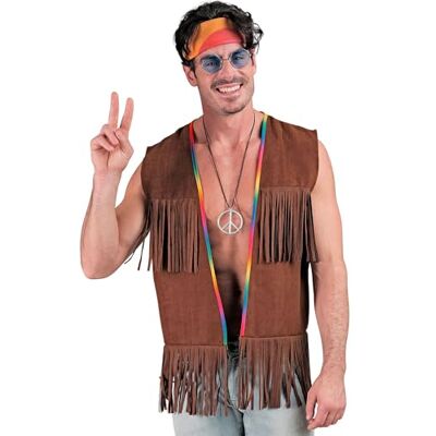 Widmann 70s Hippie Vest - Fringed Retro Festival Wear Widmann 70s Hippie Vest - Fringed Retro Festival Wear