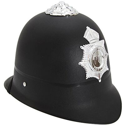 HENBRANDT Childrens/Kids Police Helmet (One Size) (Black/Silver) HENBRANDT Childrens/Kids Police Helmet (One Size) (Black/Silver)