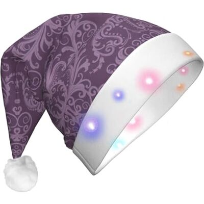 AABBfdg Purple LED Santa Hat, Light Up Christmas Hat for Adults, Unisex Santa Cap for Holiday & Party AABBfdg Purple LED Santa Hat, Light Up Christmas Hat for Adults, Unisex Santa Cap for Holiday & Party